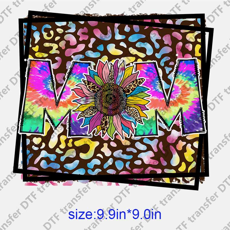 Mama momlife sunflower letters DTF transfer NO.1267