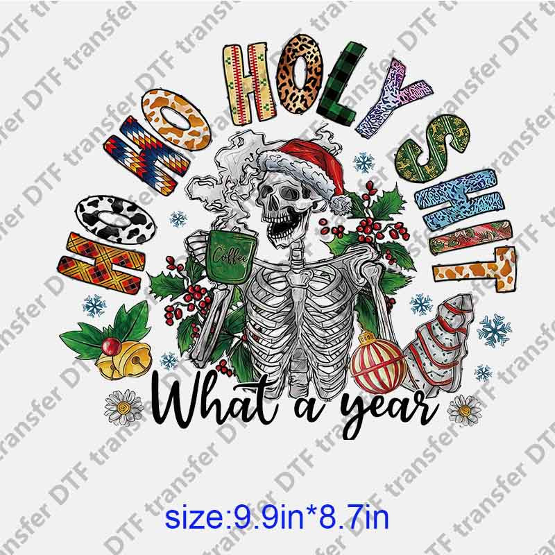 Christmas Horror Skeleton DTF transfer XMAS.040