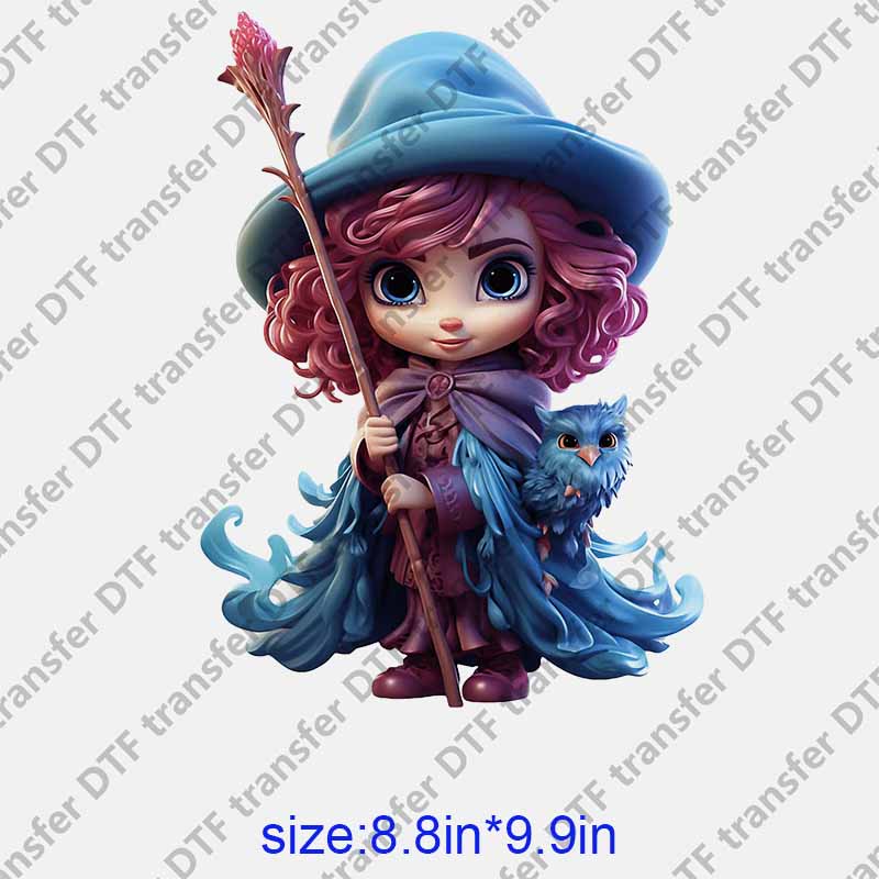 Pretty little girl wand DTF transfer NO.1067