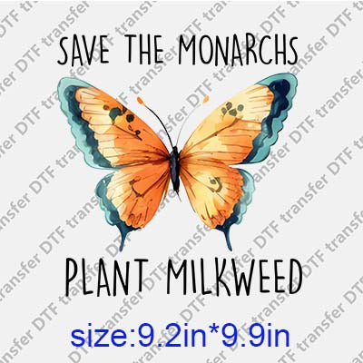 Butterfly and Flowers DTF transfer BTF.045