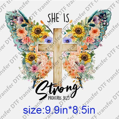 Butterfly and Flowers DTF transfer BTF.055