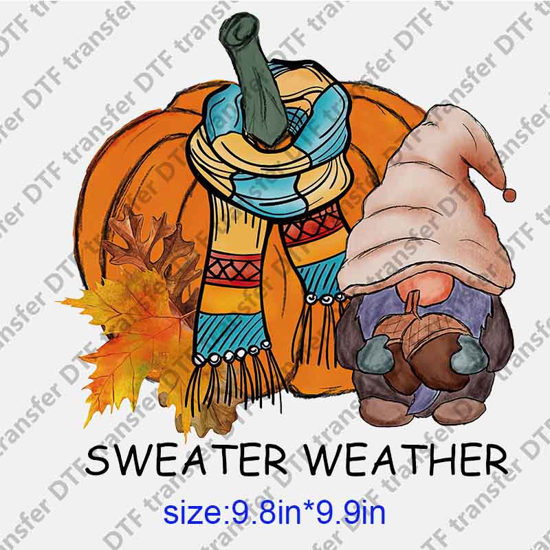 Thanksgiving Pumpkin Gnome DTF transfer TKG.002