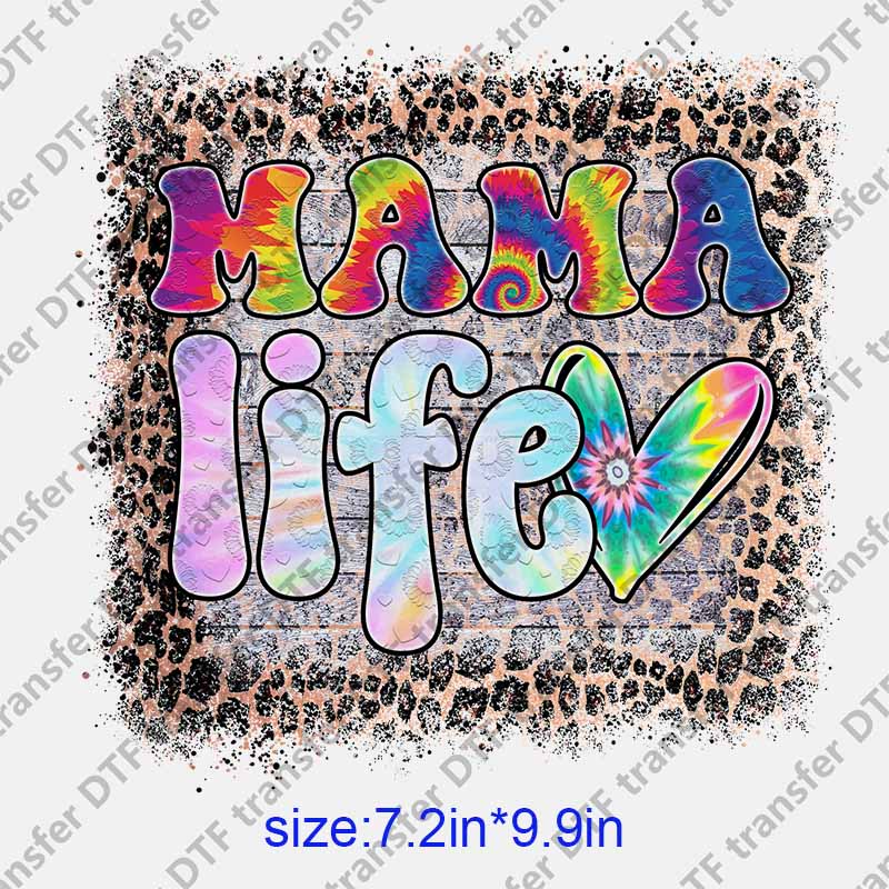 Mama momlife letters DTF transfer NO.1261