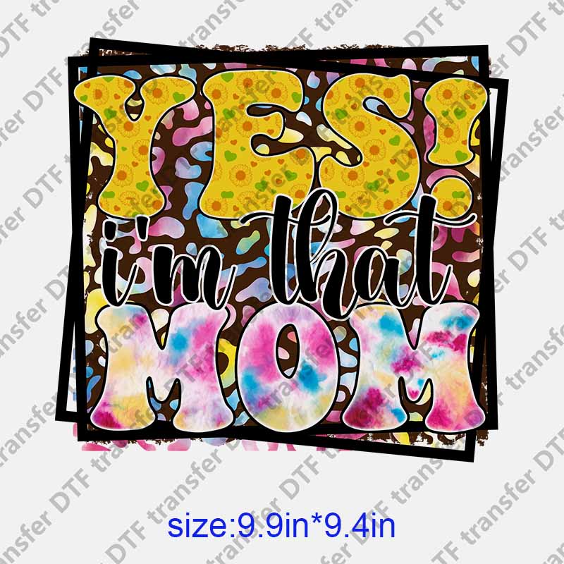 Mama momlife letters DTF transfer NO.1303