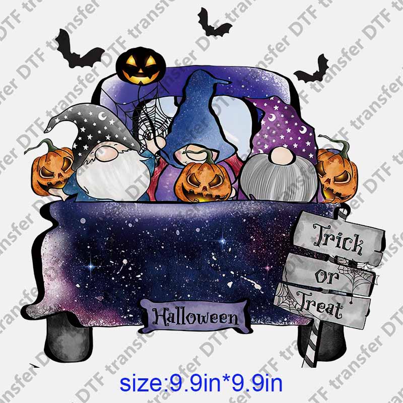 Halloween gnome letters HAPPY HALLO THANKSMAS DTF transfer NO.1216