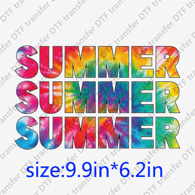 Summer rainbow letters Summer DTF Transfers SMM.083