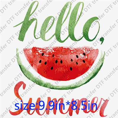 Hello watermelon Summer DTF Transfers SMM.086