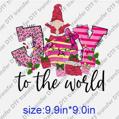 Pink Christmas DTF transfer XMAS.156