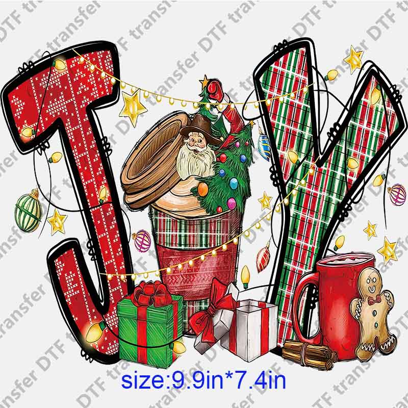 Christmas Cups Santa Gingerbread DTF transfer XMAS.034