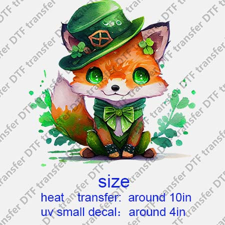 Patrick's Day Squirrel DTF Transfer/UV DTF Small decal STP.069