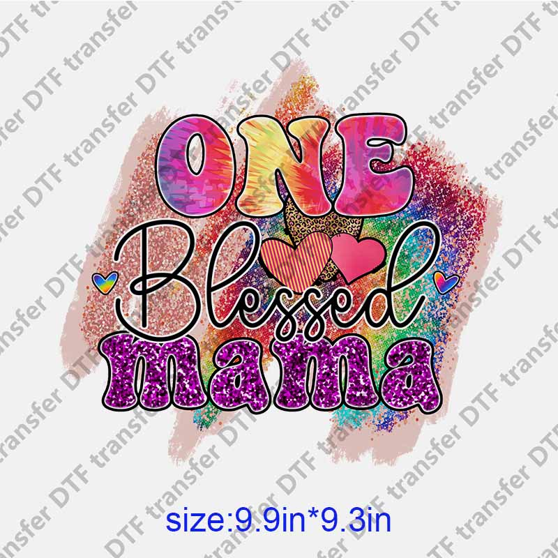 Mama momlife letters rainbow DTF transfer NO.1272