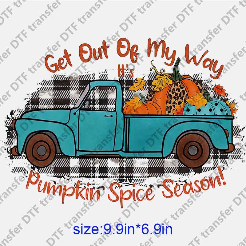 Thanksgiving Pumpkin Car DTF transferTKG.005