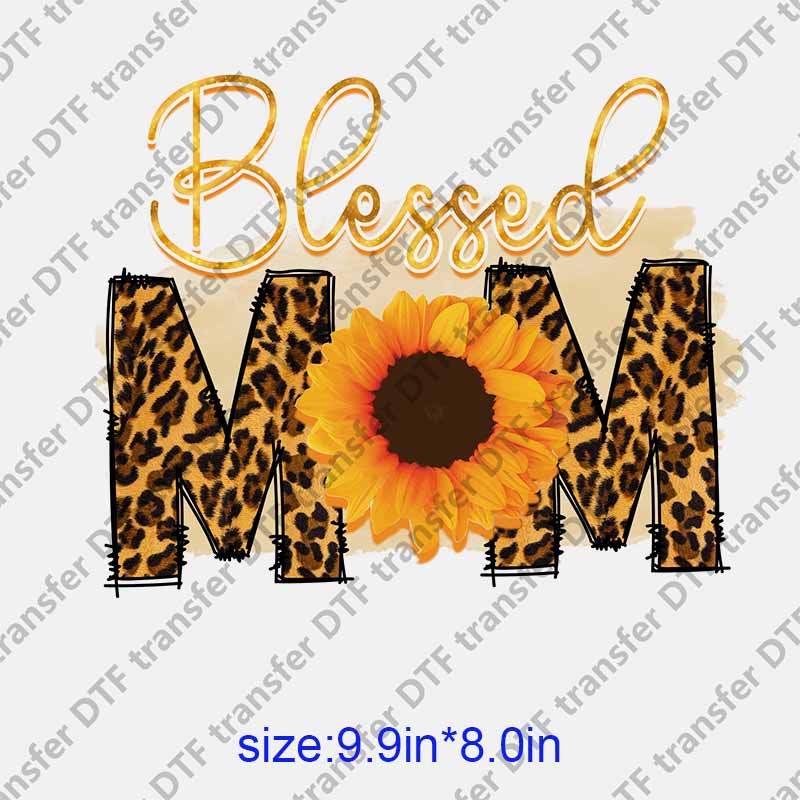 Mama momlife letters sunflower DTF transfer NO.1292