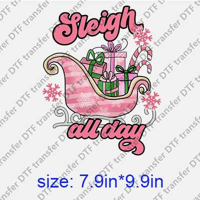 Pink Christmas Presents DTF transfer XMAS.104