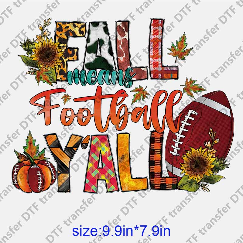 Thanksgiving Day Fall letters FALL pumpkin DTF transfer NO.1107