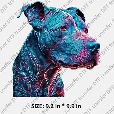 Bull Terrior Dog Head Animal DTF Transfers AAA.004