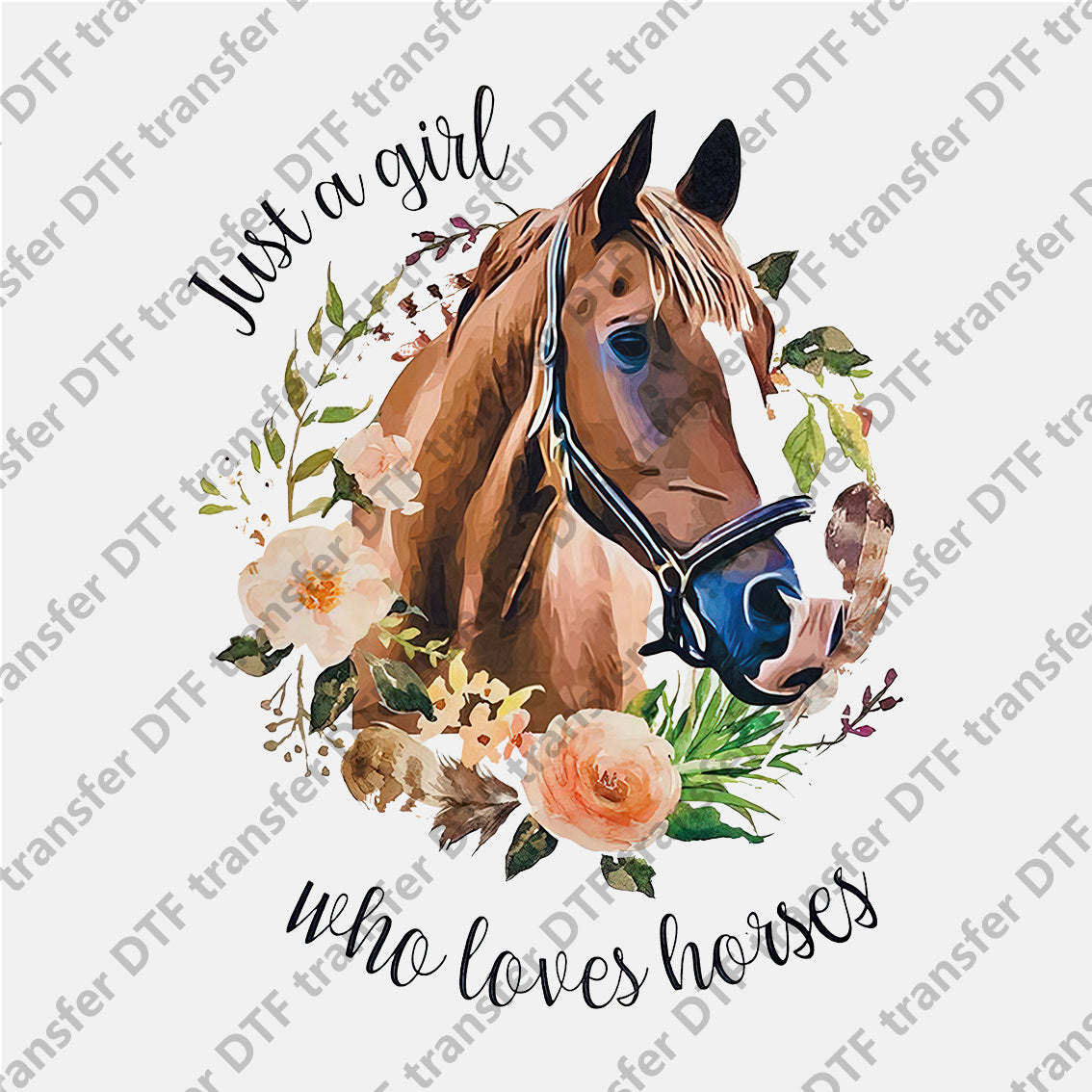 Just a Girl Who Loves Horses DTF transfers CHA.031 pretty transfers