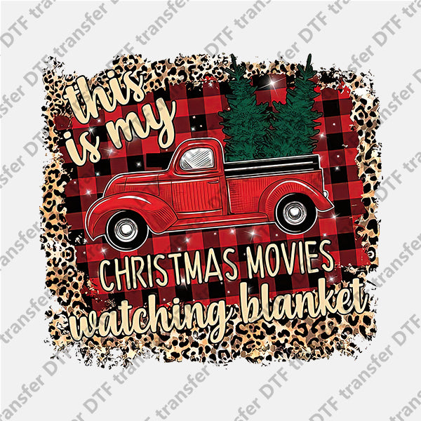 Christmas Red Track and Tree DTF transfers NO.955