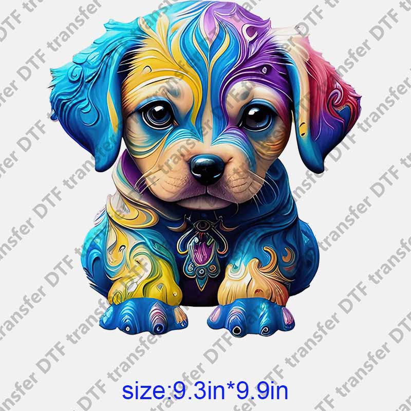 Puppy dog animal DTF transfer NO.1051