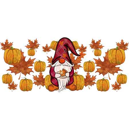 Pumpkin Halloween Thanksgiving 16oz UV DTF Cup Wraps
