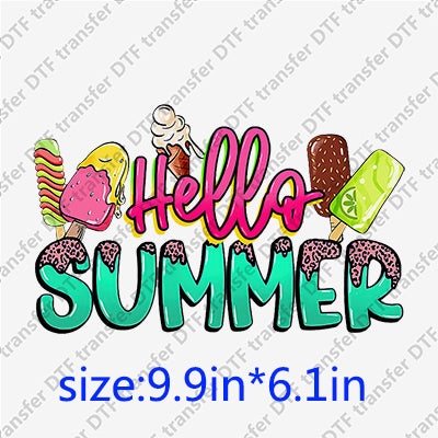 Hello summer popsicle  Summer DTF Transfers SMM.071