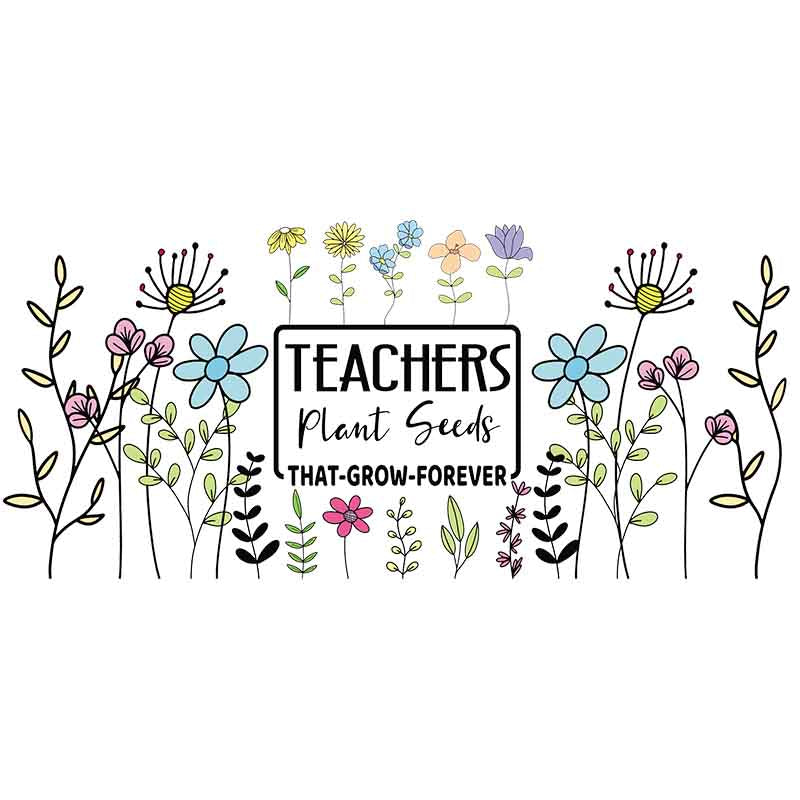 Teacher Love Inspire 16oz UV DTF  Cup Wraps