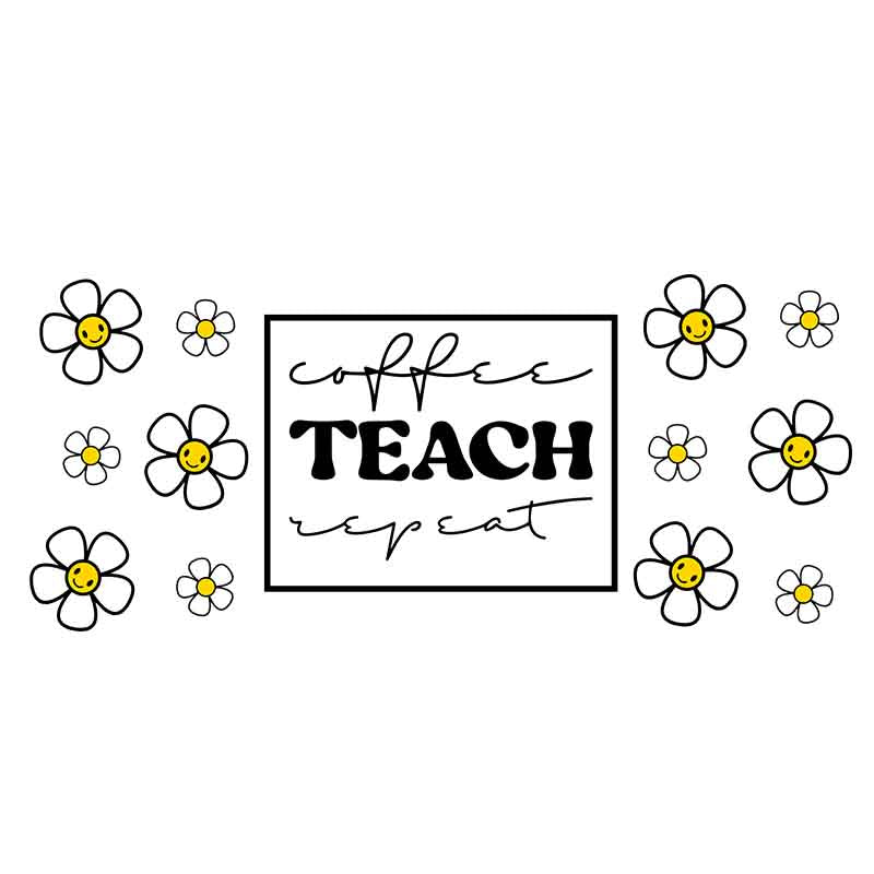 Teacher Love Inspire 16oz UV DTF  Cup Wraps