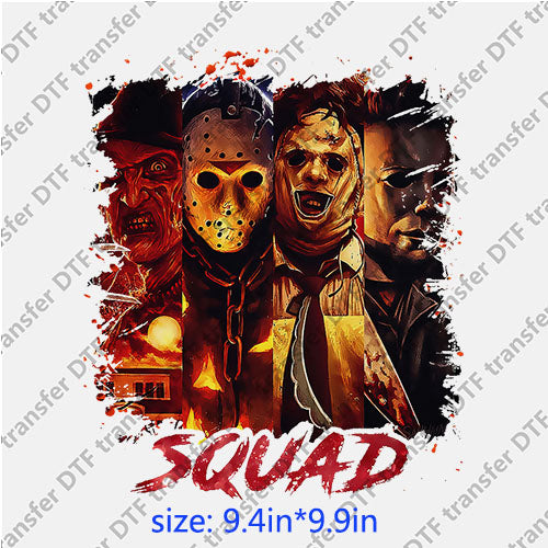 Horrible man squad blood halloween  DTF transfer HR.052