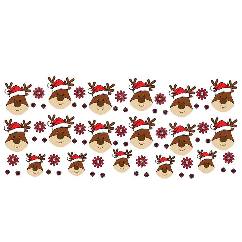 Christmas Merry Christmas Santa Claus Deer Christmas Tree 16oz UV DTF  Cup Wraps