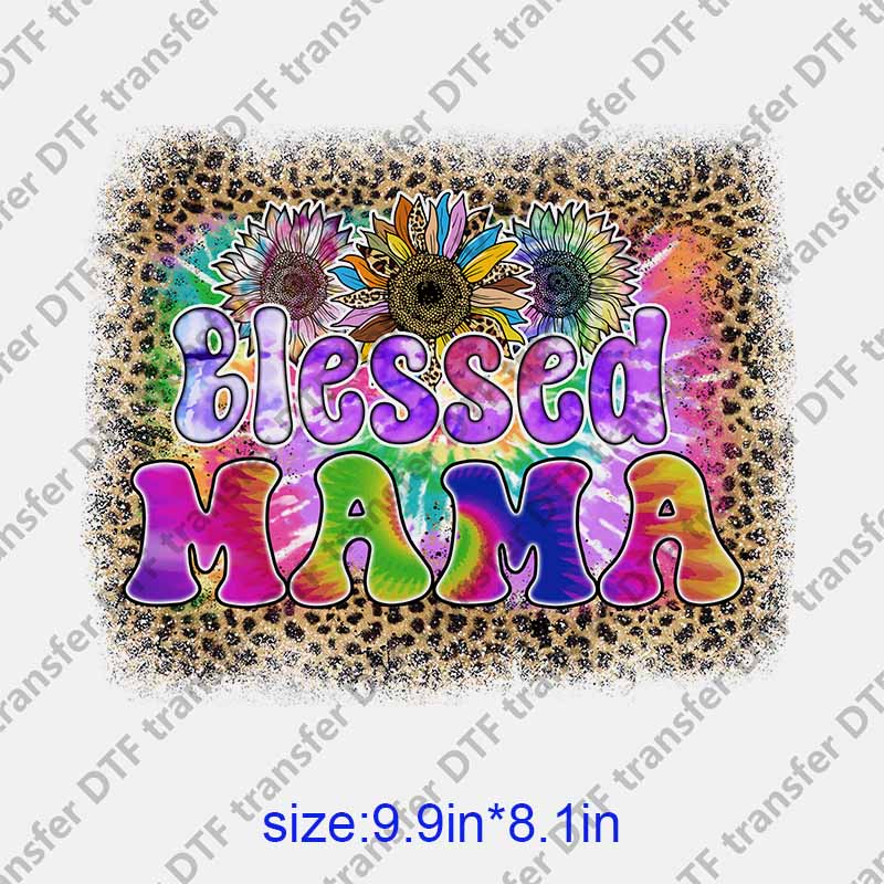 Mama momlife letters flowers DTF transfer NO.1255