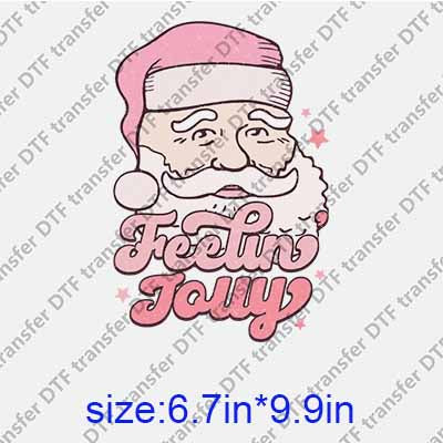 Pink Christmas DTF transfer XMAS.192