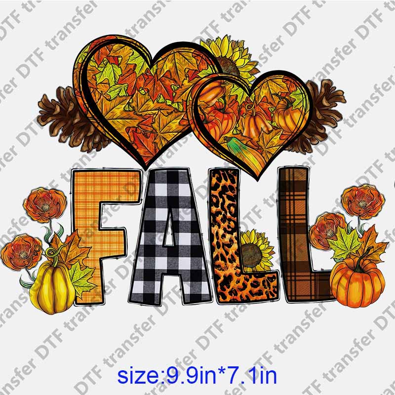 Thanksgiving Day pumpkins letters FALL  DTF transfer NO.1120