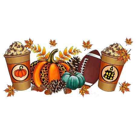 Pumpkin Halloween Thanksgiving 16oz UV DTF  Cup Wraps