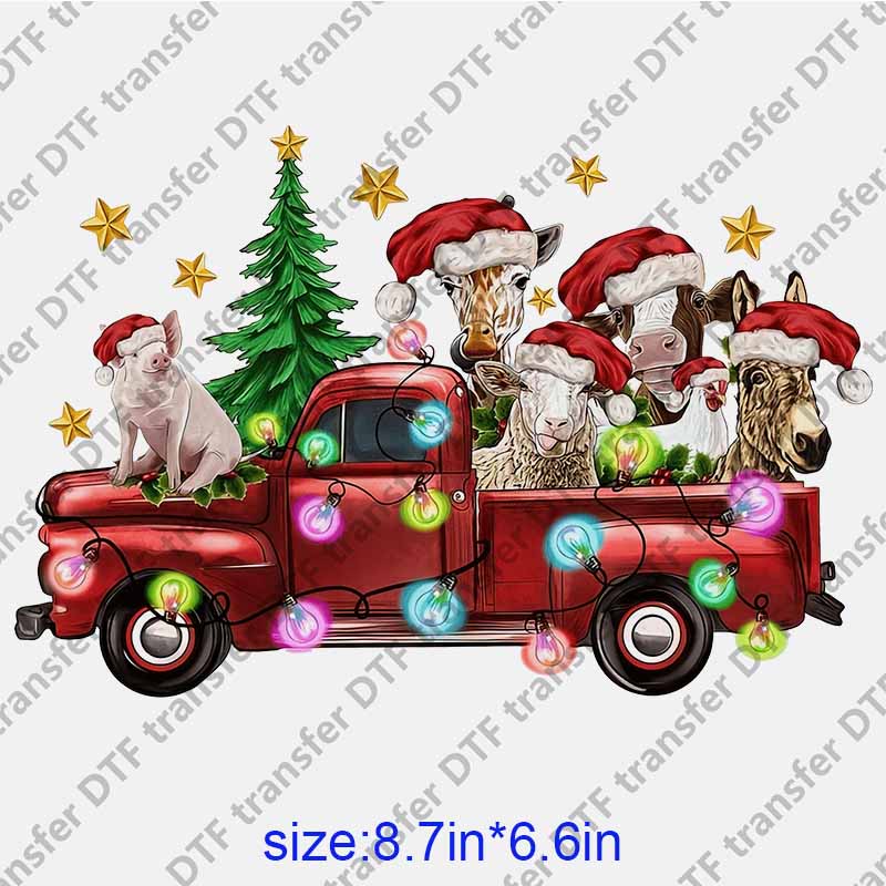 Christmas animals Christmas tree DTF transfer NO.1104