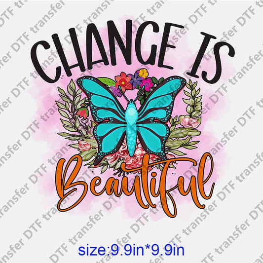 Flowers and butterflies letters BEAUTIFUL NO.1142