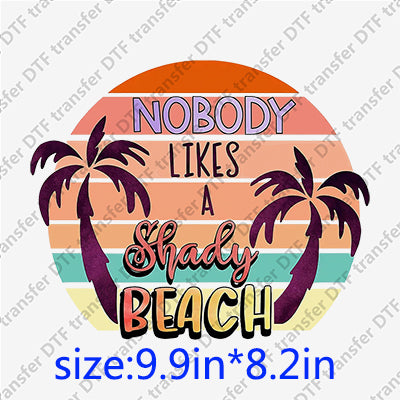 Nobody beach  Palm-tree Summer DTF Transfers SMM.080