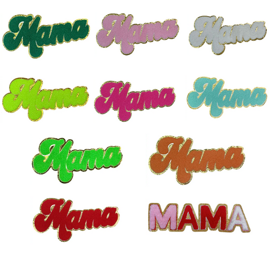 MAMA Chenille Iron-on Kid Patches