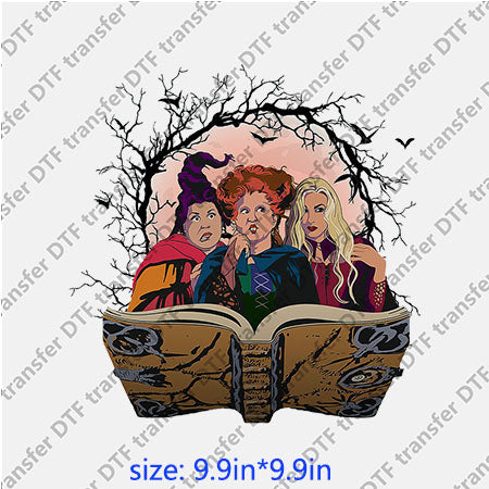 Hocus pocus book Horror DTF Transfer  PH-020