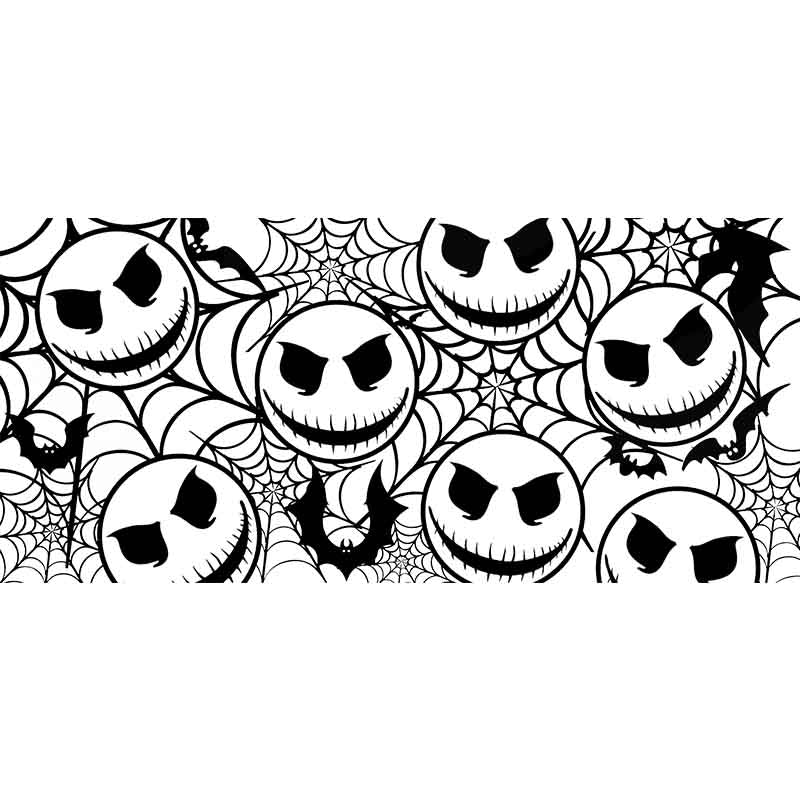 Horror Halloween Skeleton Skull 16oz UV DTF  Cup Wraps