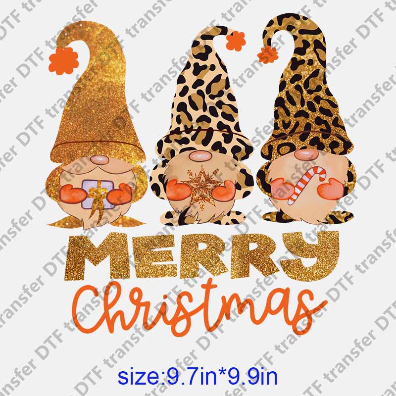 Christmas Merry Christmas gnome DTF transfer NO.1209