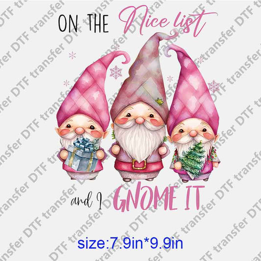 Christmas Gnome  DTF transfer XMAS.035