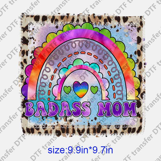 Mama momlife letters rainbow DTF transfer NO.1254