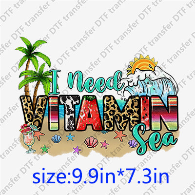 Summer Palm-tree vitamin DTF Transfers SMM.097