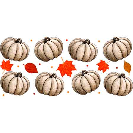 Pumpkin Halloween Thanksgiving 16oz UV DTF  Cup Wraps