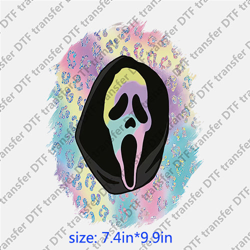 Colorful face ghost man Halloween Horrible DTF transfer HR.018