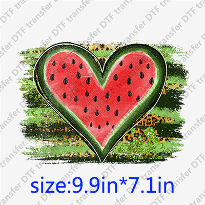 Summer heart watermelon  DTF Transfers SMM.106