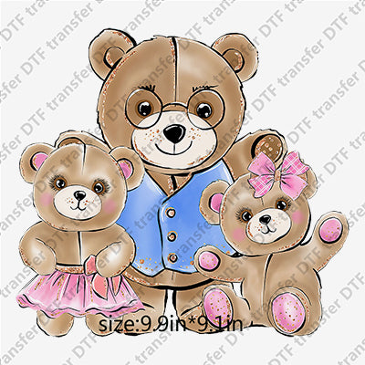 Cartoon Bear Family DTF Transfers CARTOON.053