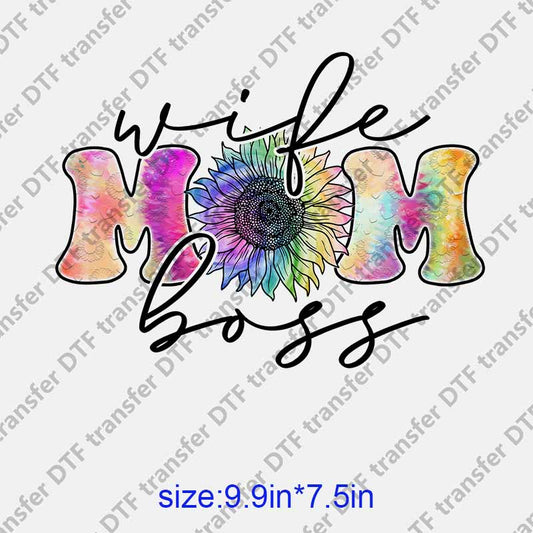 Mama momlife letters  DTF transfer NO.1301