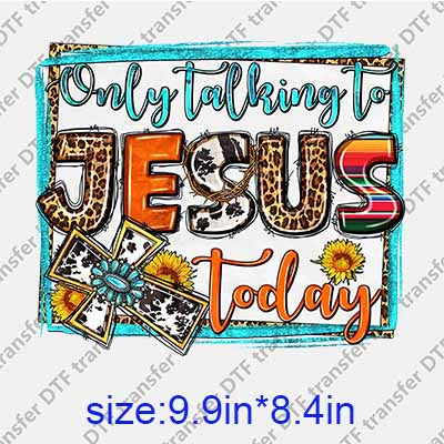 Christian Jesus God DTF transfer JES.021