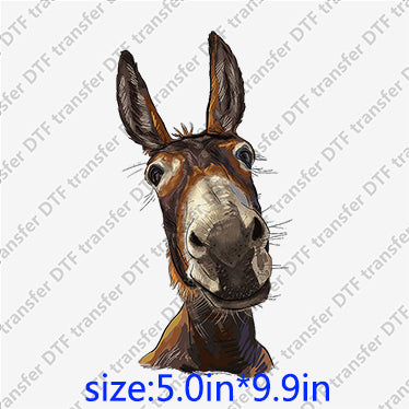 Donkey head Animal DTF transfers ANM.025-